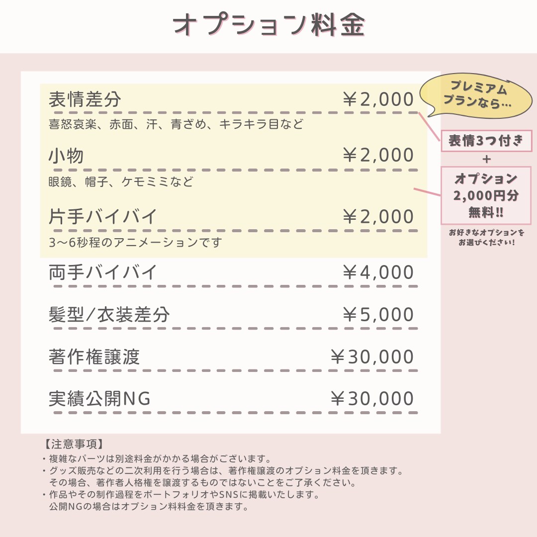 修正無制限！Vtuberスタートセットを作成します 【限定価格】安価でキャラデザ～Live2Dモデリングをご提供 イメージ4