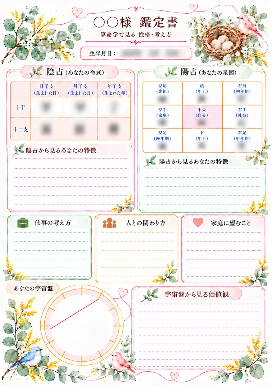 あなたの本質・性格・考え方❗算命学で占います あなたらしさを知り「人と比べなくていい」と気づく一歩に❗ イメージ2