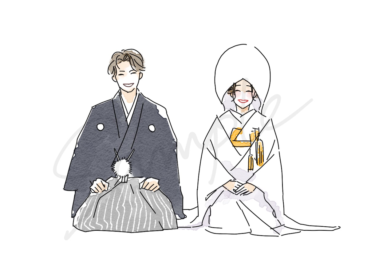 結婚式の招待状などに添えるイラストお描きします 結婚式で使えるイラストはいかがでしょうか イメージ2