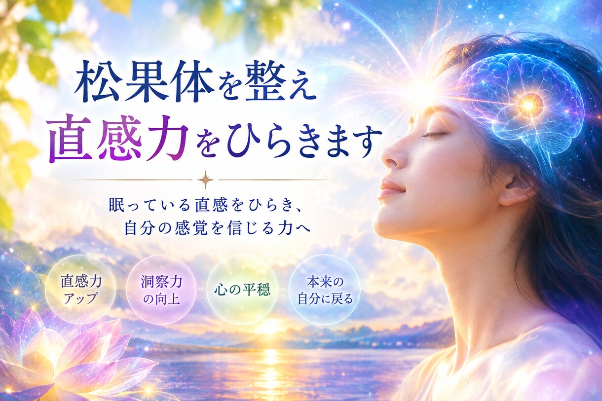 松果体を整え直感力をひらきます 眠っている直感をひらき、自分の感覚を信じる力へ イメージ3
