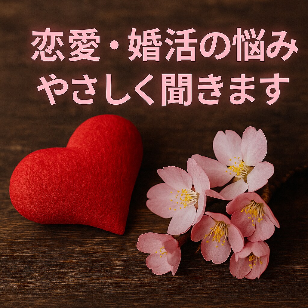 恋愛・婚活でモヤモヤの気持ちに寄り添う相談できます 気持ちを整理したいあなたへ　メッセージで相談しませんか？ イメージ1