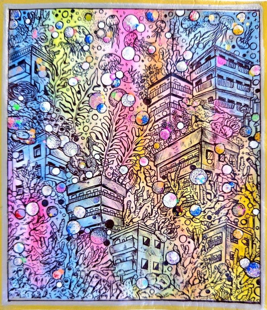 ミニ色紙サイズの絵画を作成します 世界に１つだけ！独創的でカワイイ、特別な作品です！ イメージ6