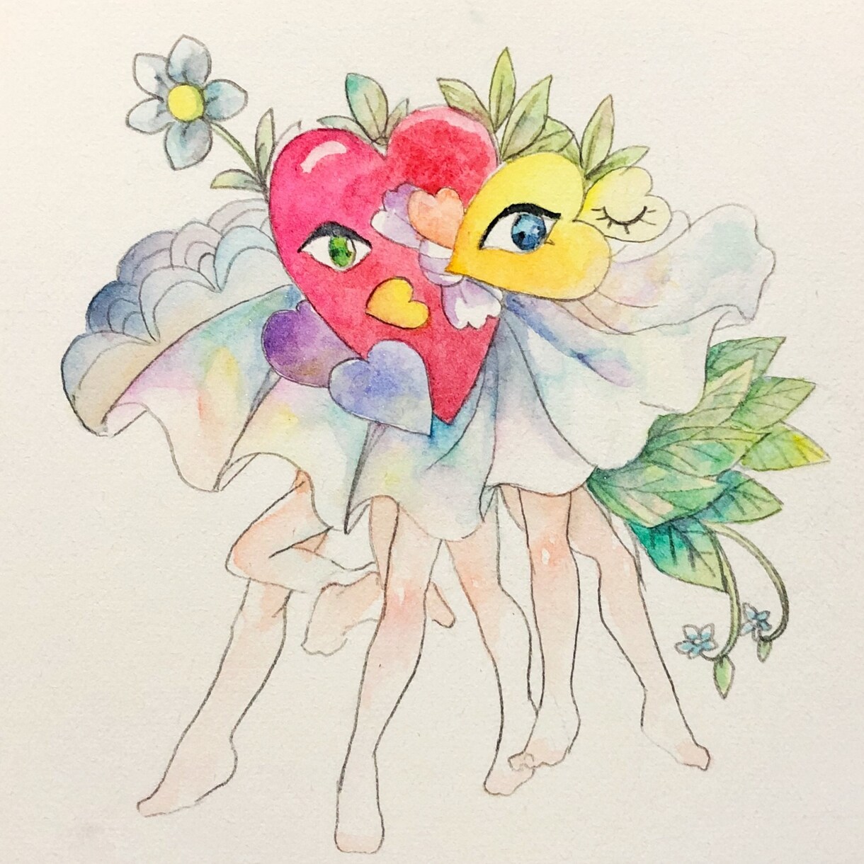 SNSアイコンなどミニイラスト描きます 可愛いと綺麗を中心に、透明水彩で。 イメージ6