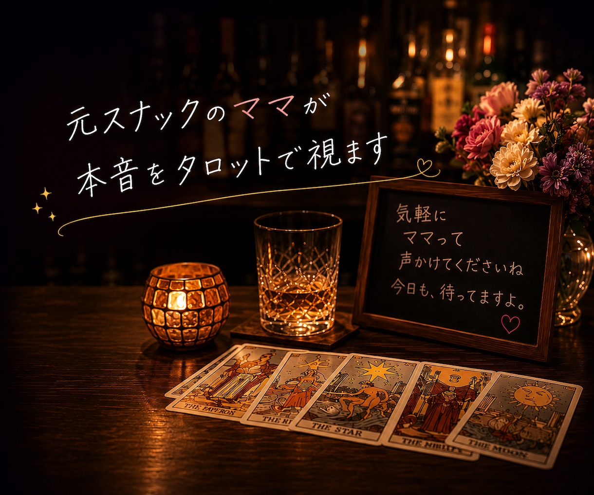 元スナックのママが、あなたをタロットで視ます 20年の経験で、カードとあなたの状況を読み解きます イメージ1
