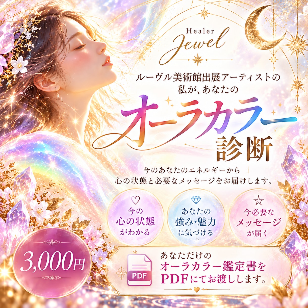 あなたの今のオーラカラーを読み解きます ルーヴル出展アーティストの感性で、あなたの魅力を見つけます イメージ1