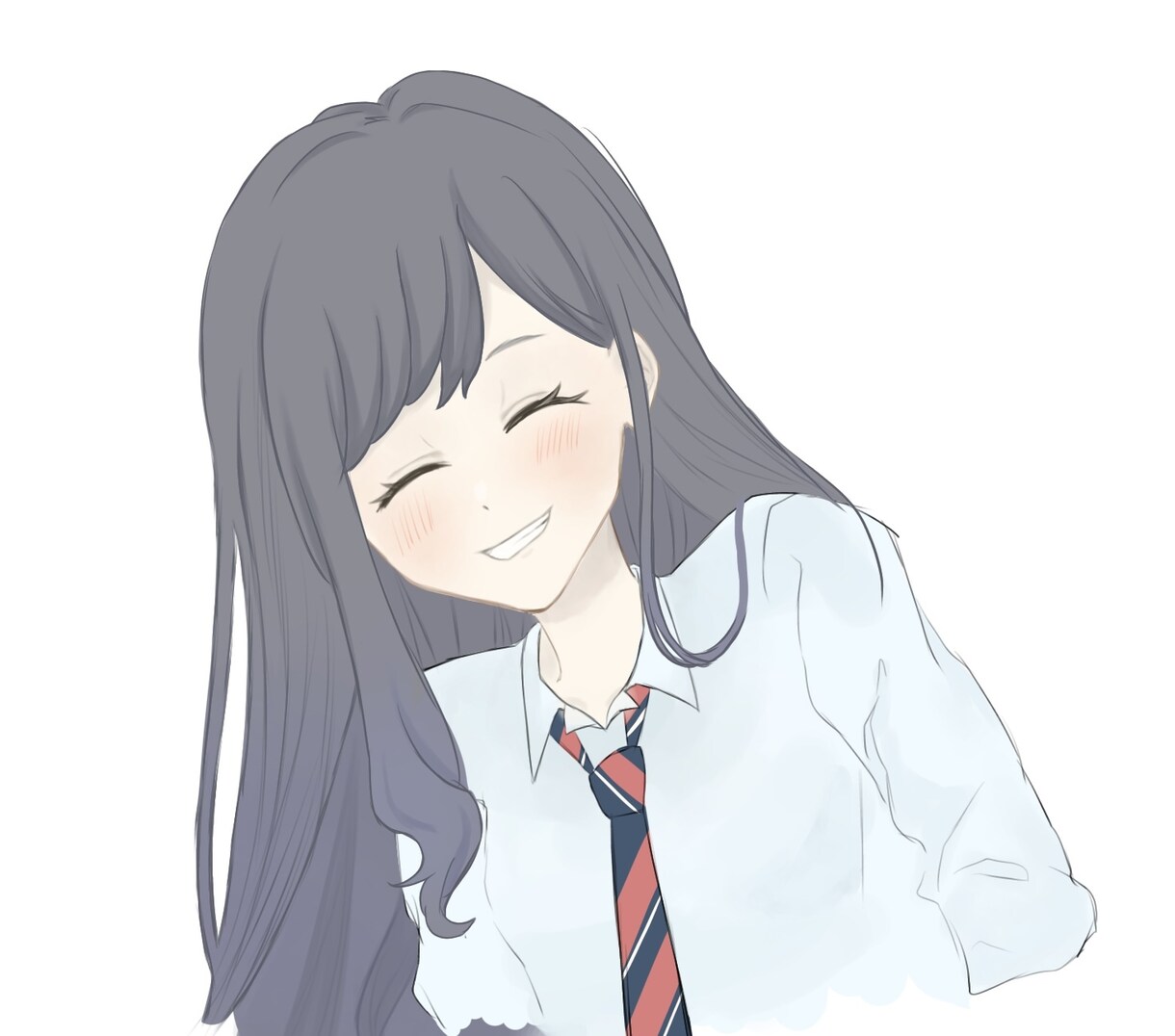 腰上イラスト描きます 髪の毛の繊細で綺麗な塗りが特徴です！ イメージ5