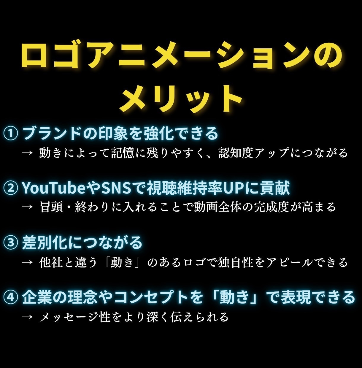 ブランドの印象を強めるロゴアニメーションを作ります 既存のロゴを静止画から動画へ！モーションロゴでより魅力的に。 イメージ3