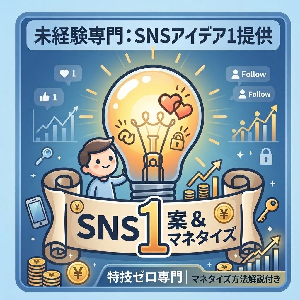 特技ゼロOK！AI×SNS投稿アイデアお届けします 1人で悩むのは今日で終わり。あなたの可能性を広げるSNS投稿 イメージ1