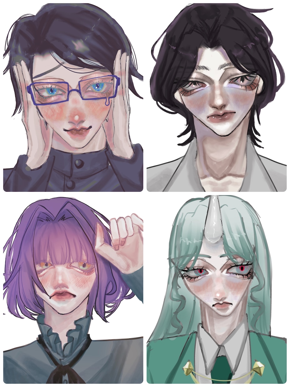 SNSのアイコンやMVのイラスト作成します 重厚感のある塗りが特徴的です目を引くイラスト作成できます イメージ1