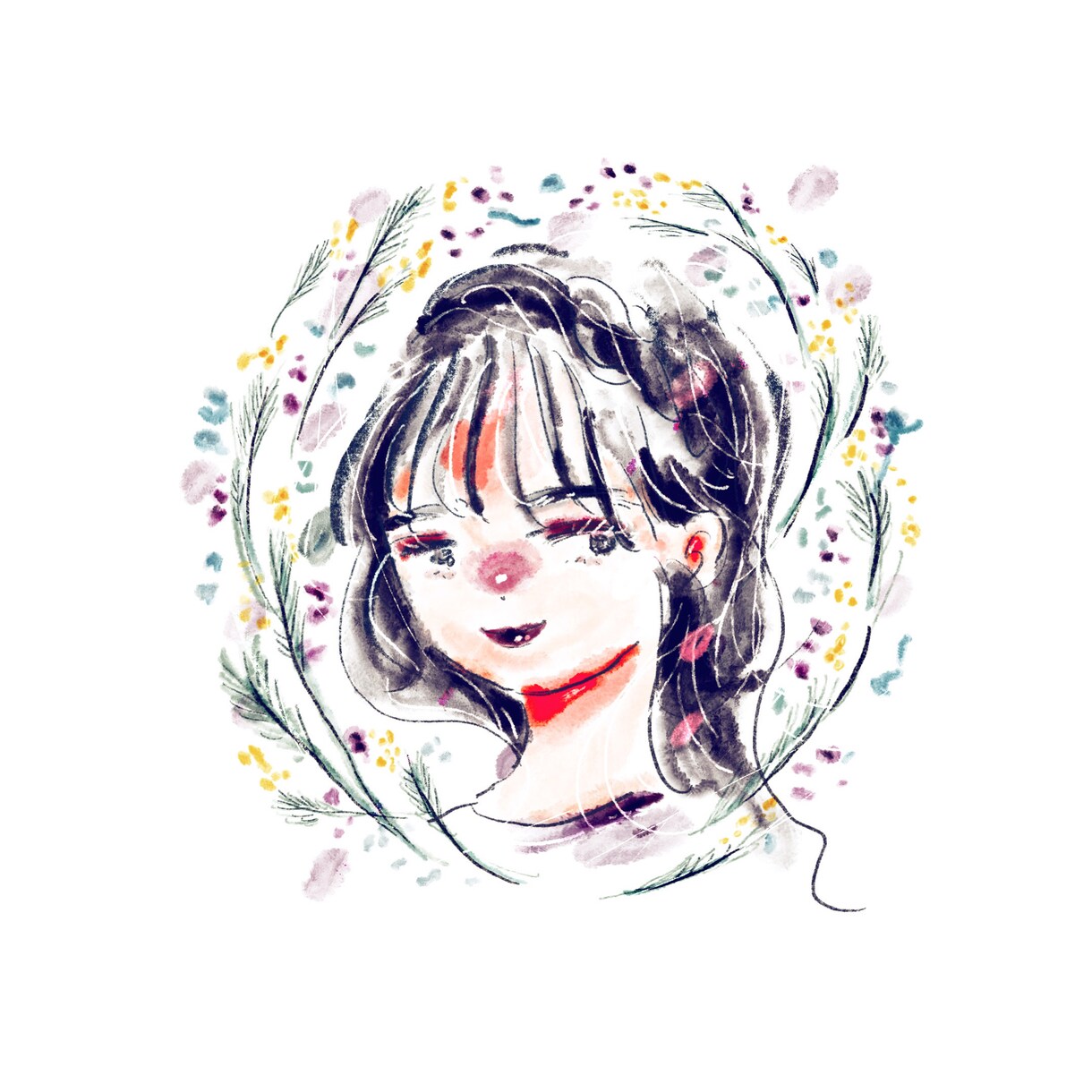 水彩の似顔絵アイコン描きます お写真1枚で、オリジナルのプロフィール画像に！ イメージ3
