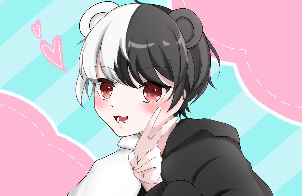 バストアップのイラストを作成致します 学生なので足りてない部分も多いと思いますがご容赦下さい。 イメージ1