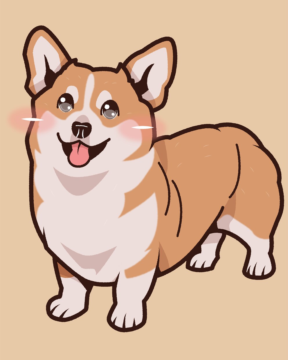 犬の似顔絵をシンプルで可愛く描きます 愛犬をやさしいタッチでイラストにします イメージ4