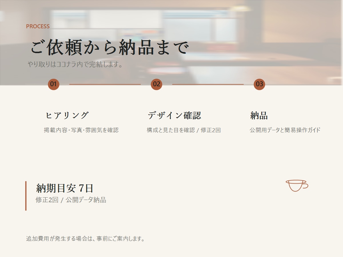 既存サイトのスマホ表示を改善します 予約・地図・メニューの導線を整えます イメージ3