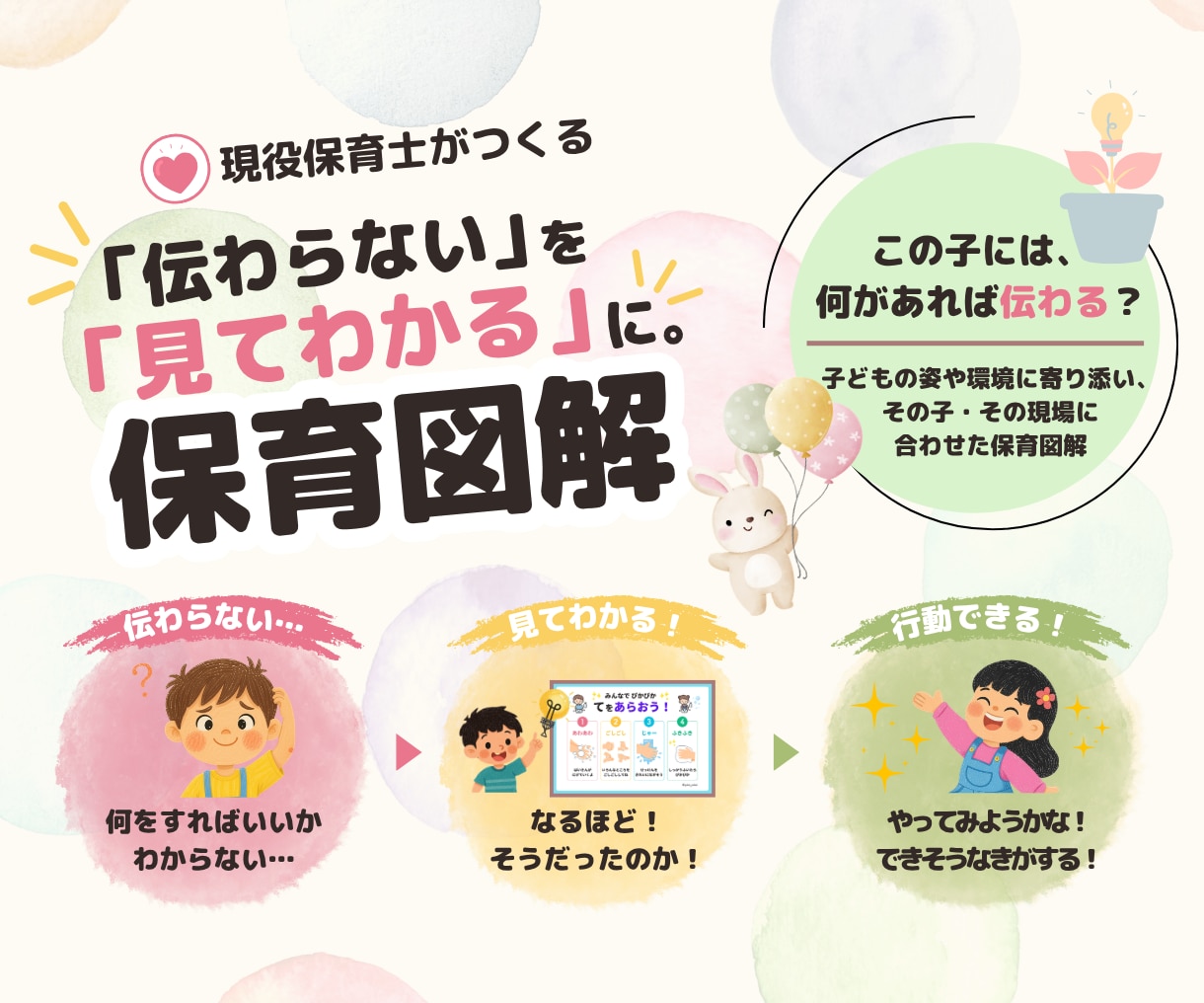 保育園掲示┃見てわかる視覚素材を制作いたします 手描きイラストをもとに、現場・子どもに合った一枚をご提案 イメージ1