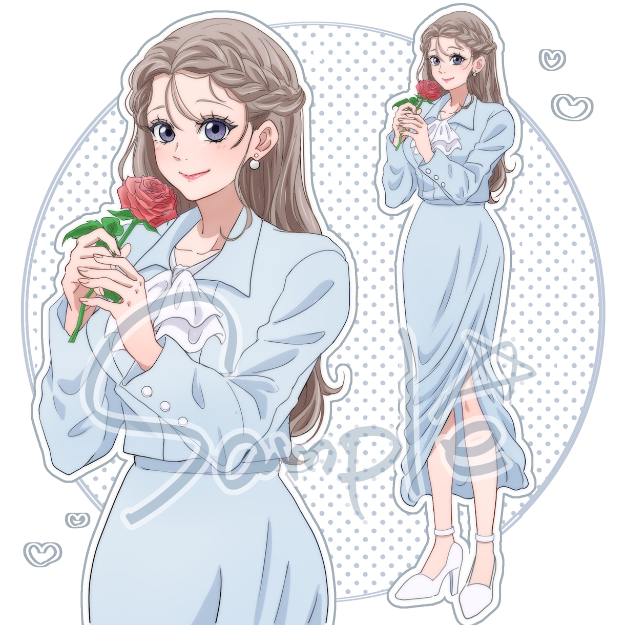可愛い女の子の全身、立ち絵描きます 創作キャラ、SNS利用、夢女子さんのご利用にも◎ イメージ2