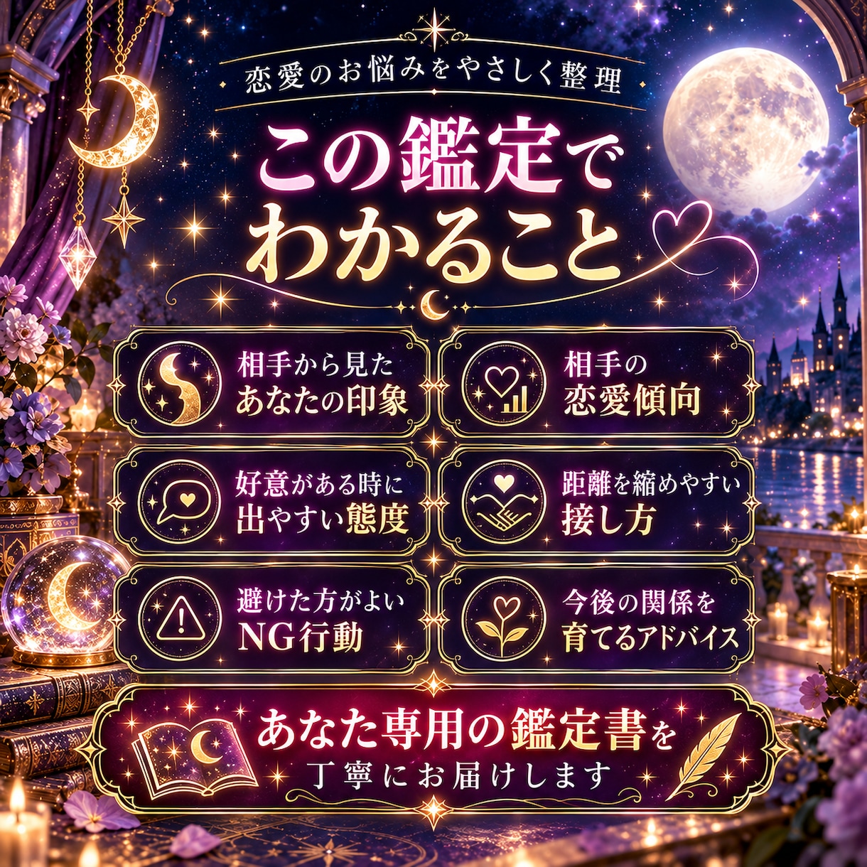 好きな人はあなたをどう想っている？恋愛鑑定します 相手から見たあなた・恋愛傾向・距離の縮め方を読み解きます イメージ2