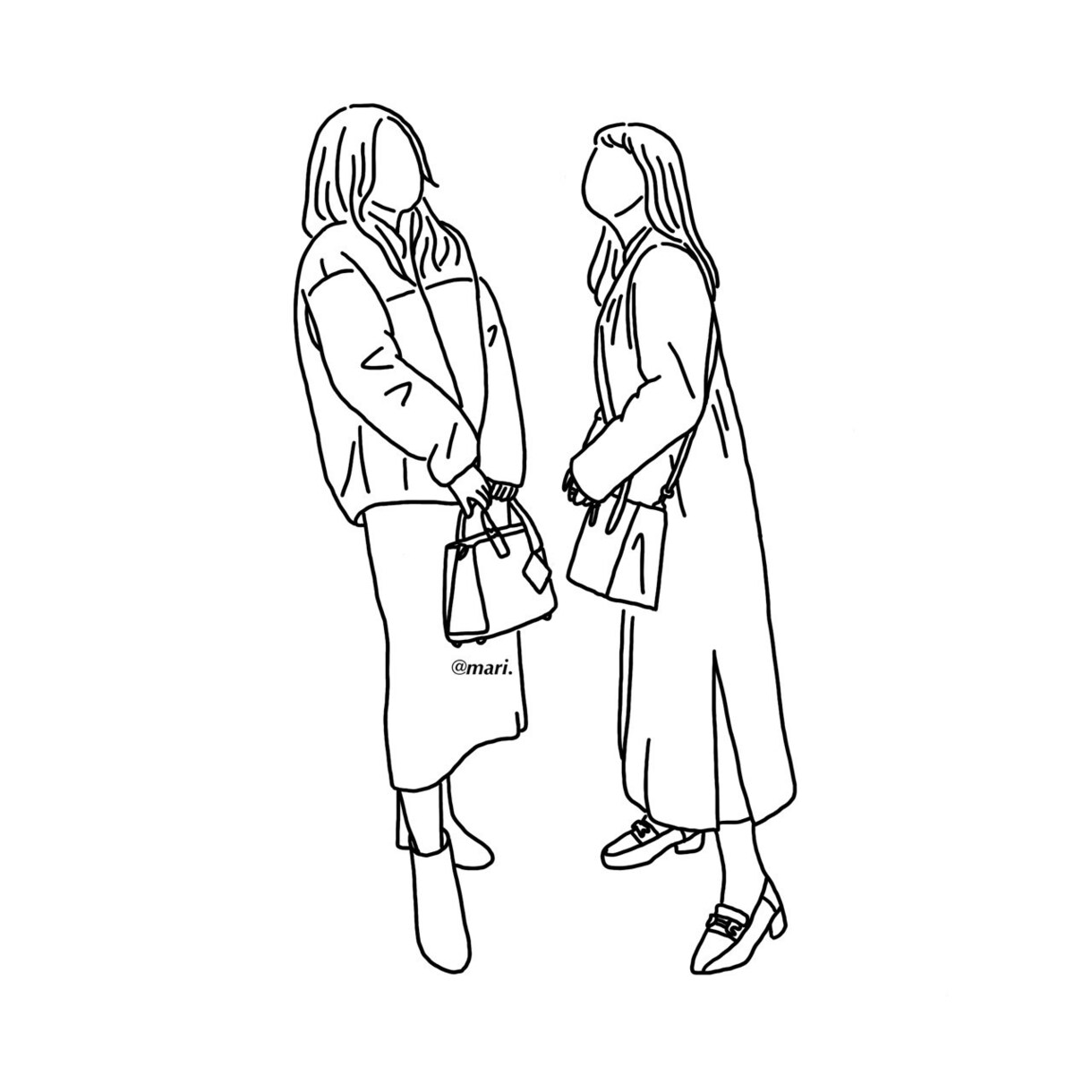 商用OK！オシャレ線画イラスト描きます アイコン、挿絵、ウェディングイラストにも♪ イメージ4