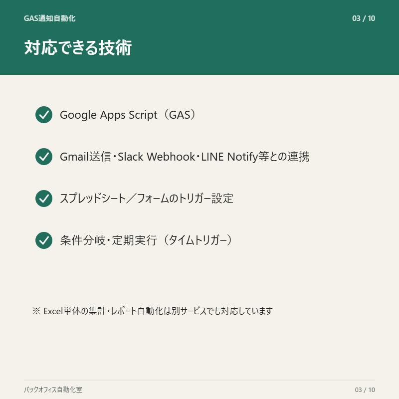 その通知作業、自動化します まずは無料相談で対応可否をご案内 イメージ3