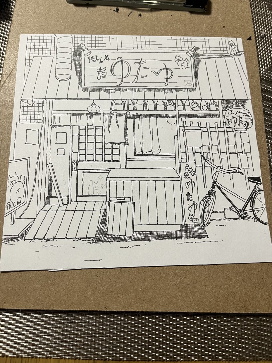 大切なお店やお家を手描きの絵にします 写真から温かみのある一枚を描きます イメージ4