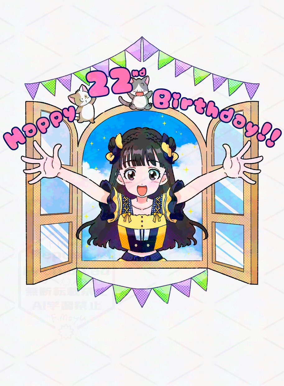 レトロポップなイラストで、生誕用イラストを描きます 推しのメセカやグッズ用イラストなどにどうぞ！ イメージ8