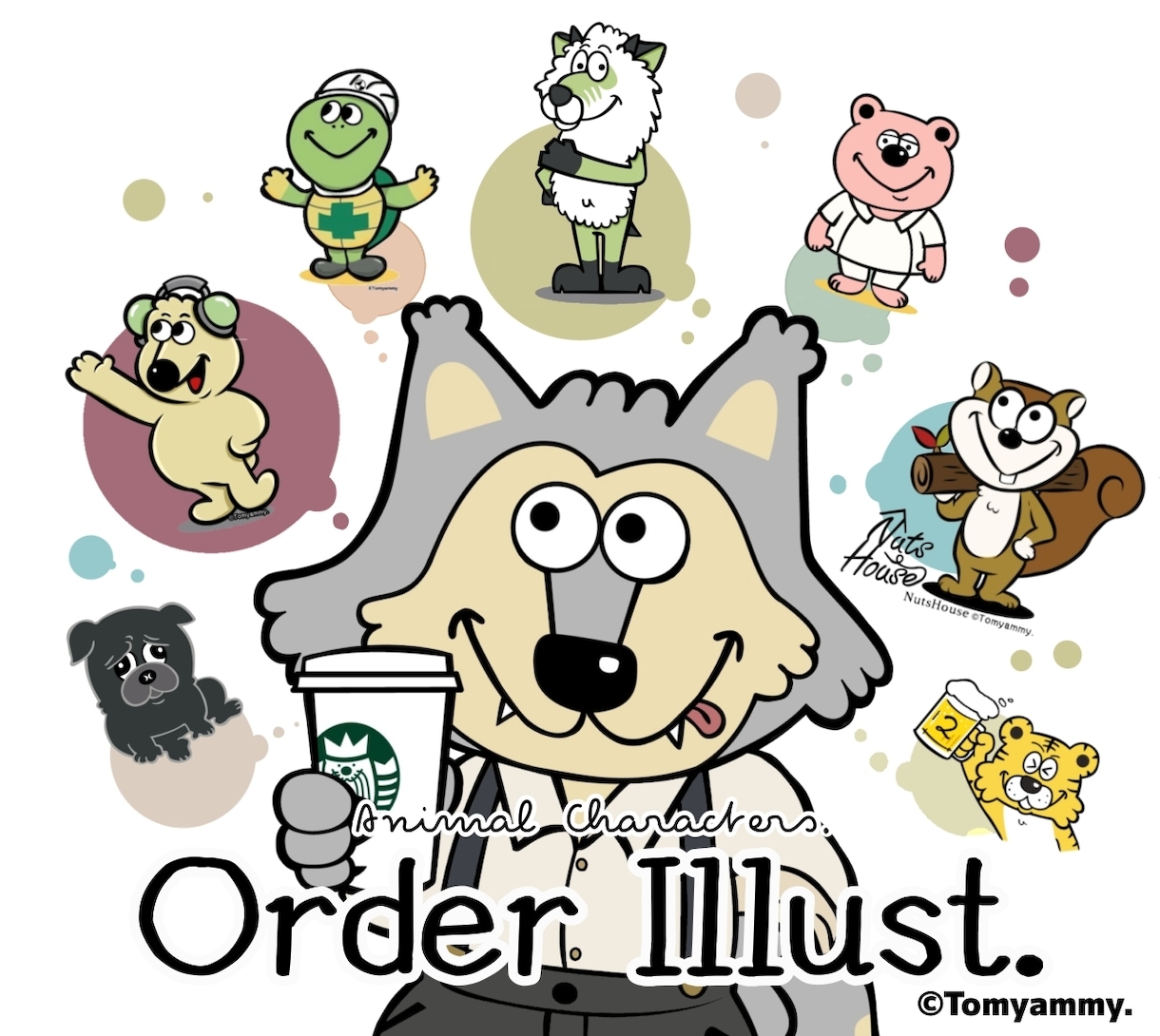 動物キャラ提供いたします キャラクター、ヘッダー、アイコンなどのリクエストおまかせあれ イメージ1