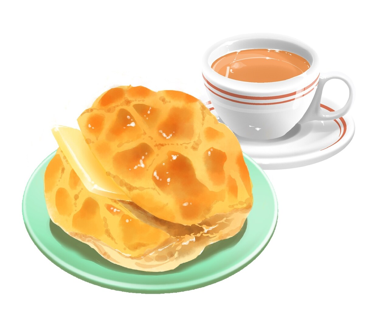写真からフードイラスト作成します デザート、パン、飲み物を鮮やかに可愛く！メニュー、popなど イメージ2