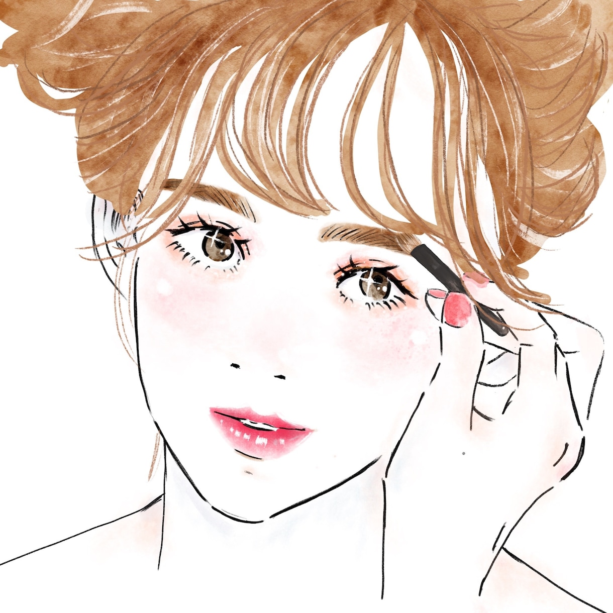 お洒落な手描き風なイラスト描きます 透明感があるお洒落で可愛い似顔絵描きます イメージ9