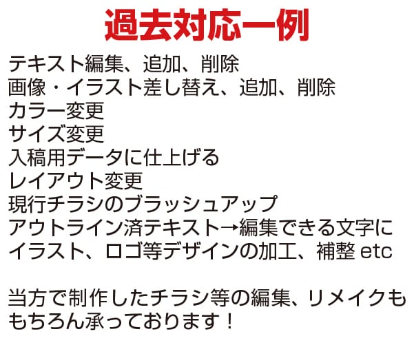 ai、pdf、psdのデータ修正致します ちょっとした修正でもお気軽に！　丁寧に作業します。 イメージ2