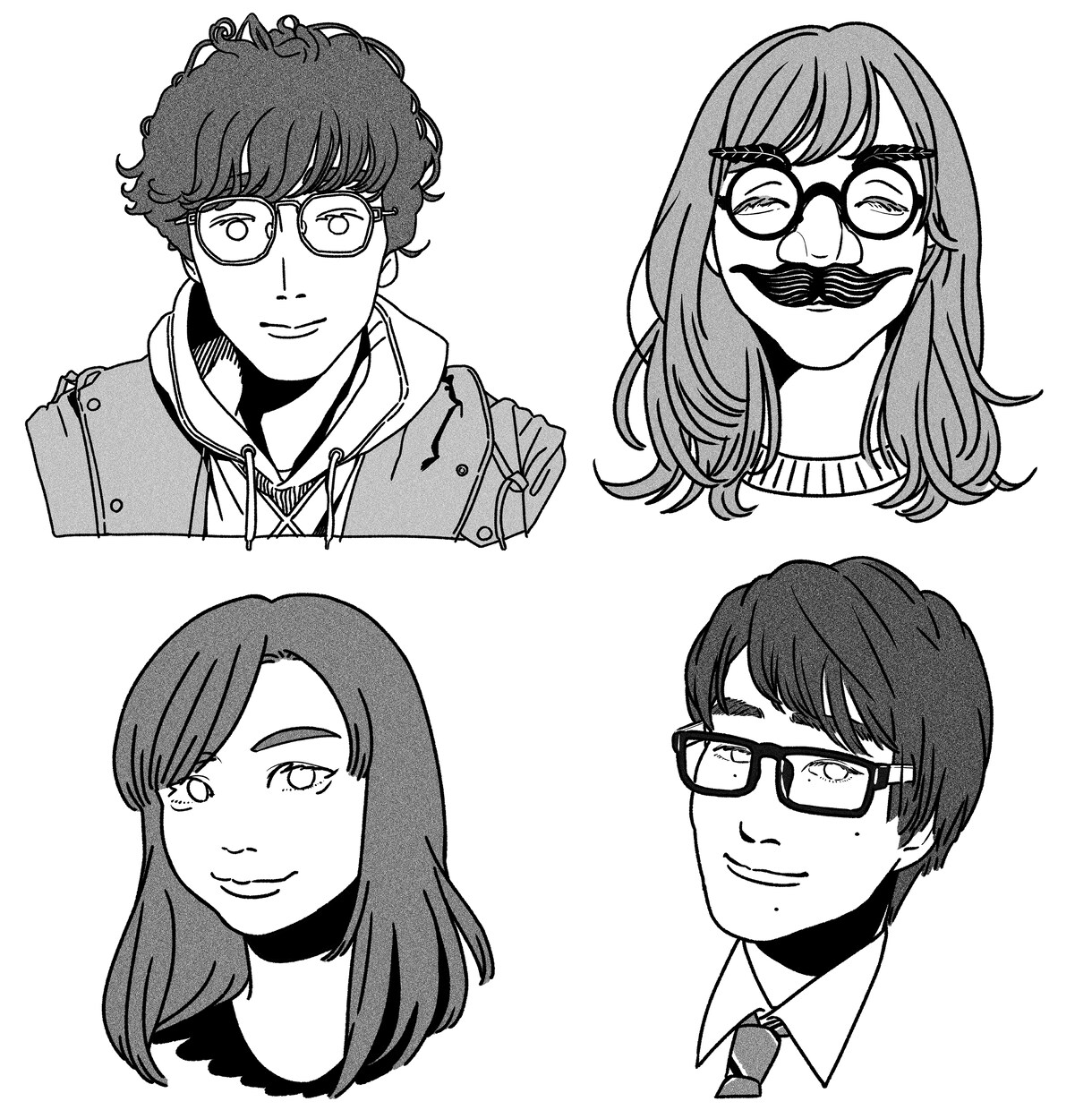 シンプルでモードな似顔絵を描きます イラストレーターが描く特徴をとらえたシンプルなイラストです。 イメージ6