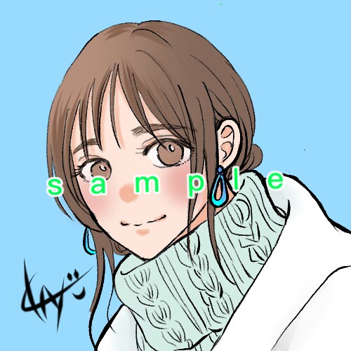 爽やかなアイコン、イラスト作成します 少女漫画風の優しい印象☆ディフォルメ対応可 イメージ3