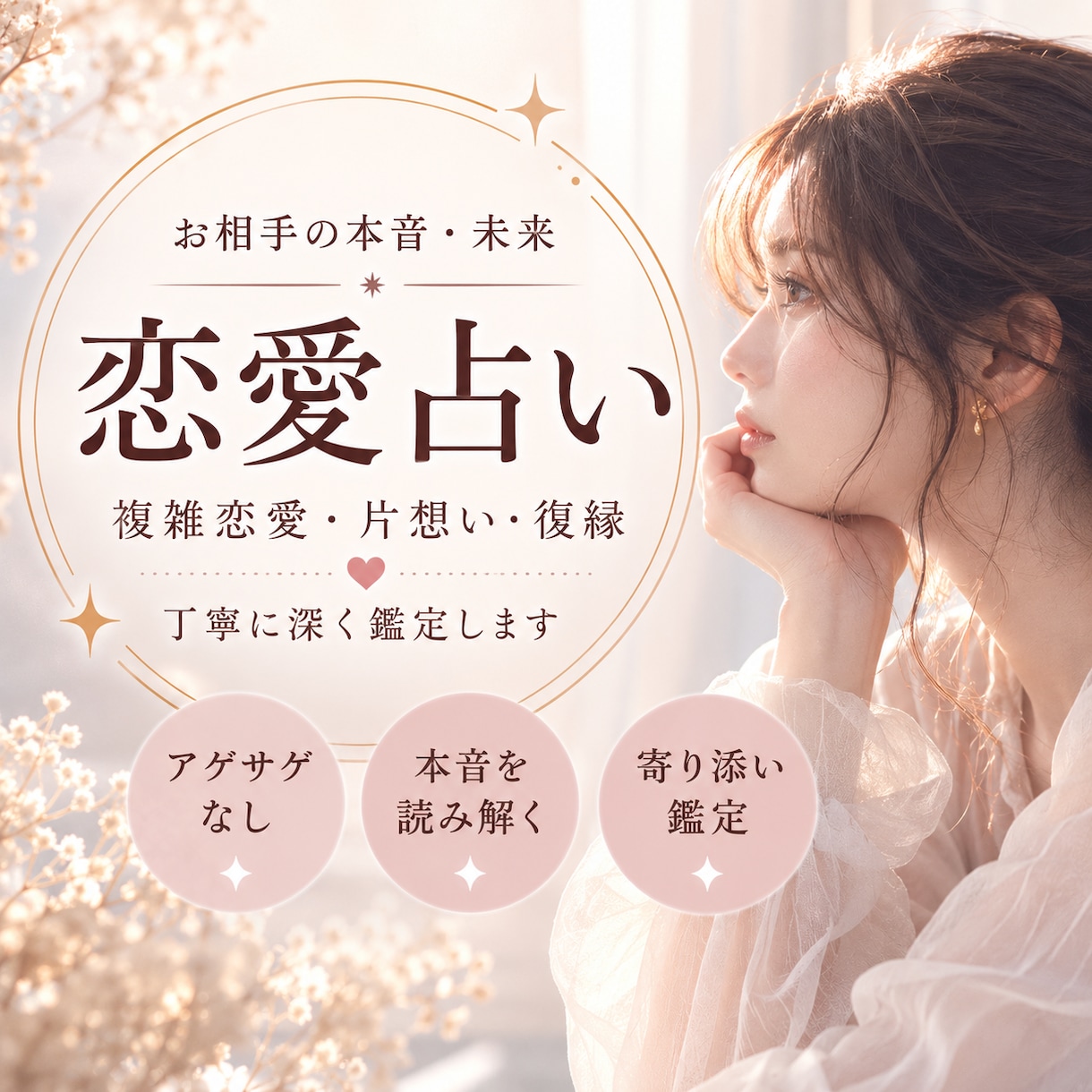 相手の本音・未来・ご縁を深く読み解きます 恋愛のお悩みを、本気で占わせていただきます☕️ イメージ1