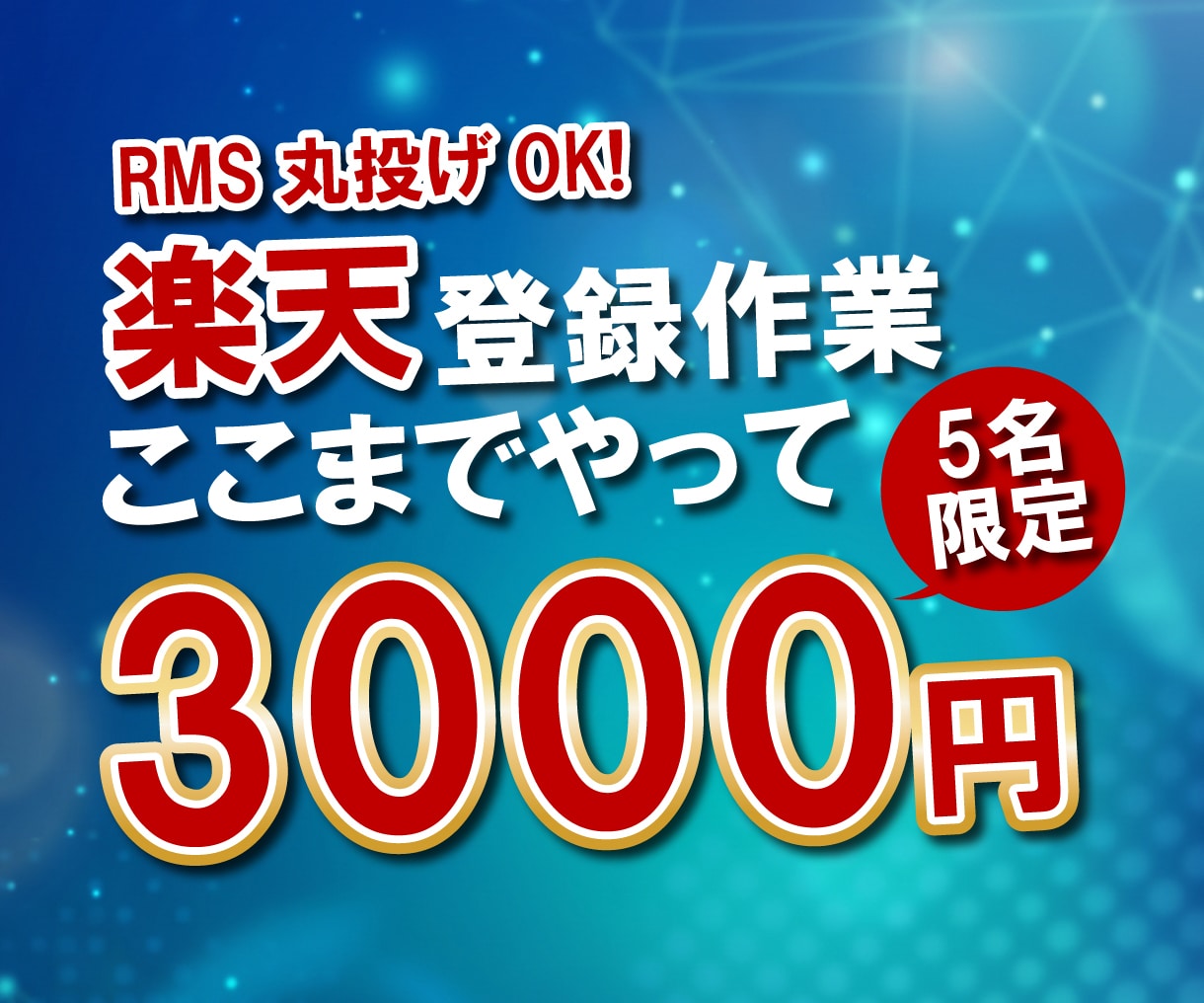 先着5名様！楽天・Yahoo商品登録を代行します 面倒なRMS登録を一括代行！EC歴5年のプロにお任せ！ イメージ1