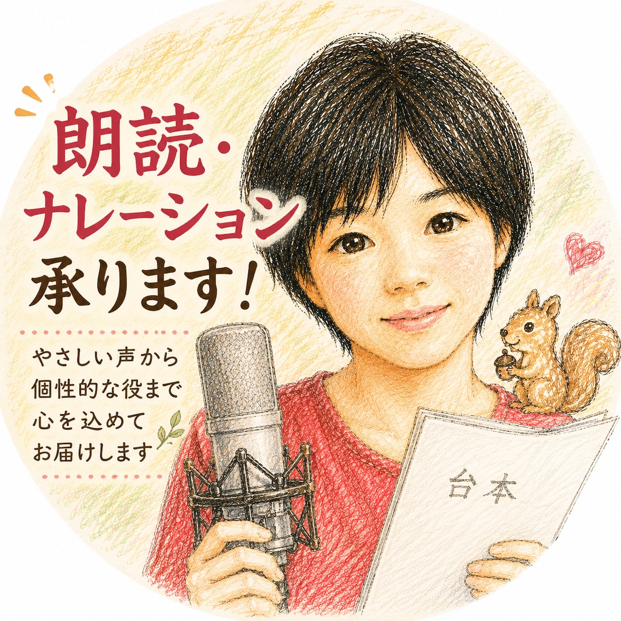 朗読・ナレーションを心を込めてお届けします やさしい声から個性的な役まで、丁寧にお届けします イメージ1