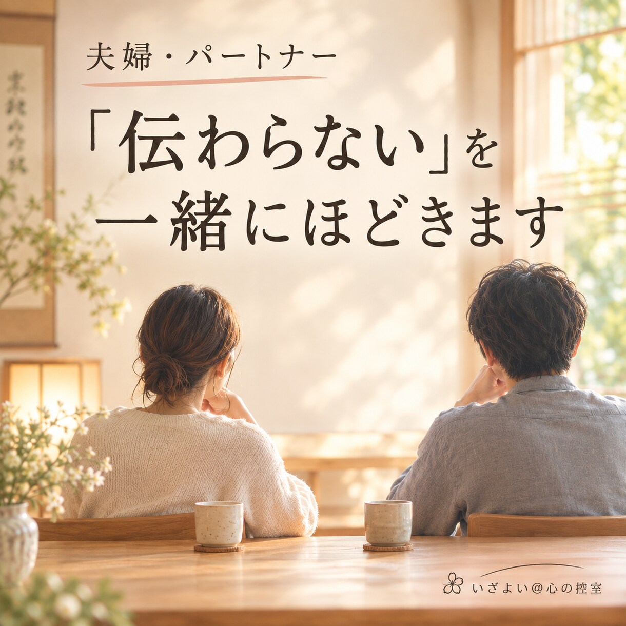 夫婦・パートナー｜「伝わらない」を一緒にほどきます 同じやり取りの繰り返しからの脱出、次の一歩を一緒に考えます イメージ1
