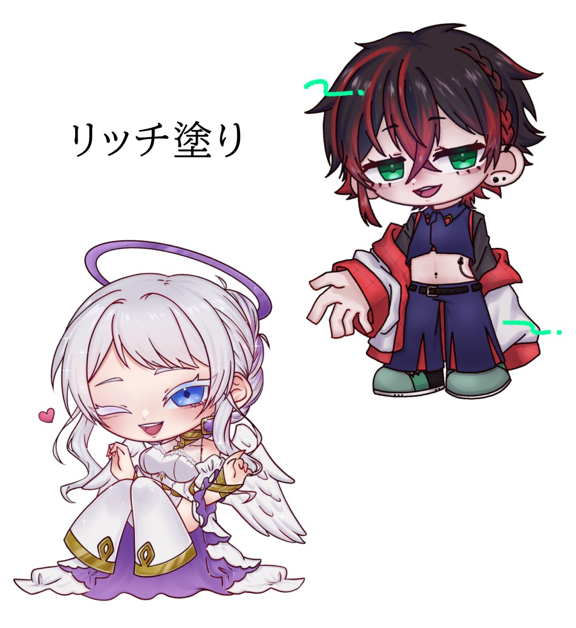 ポップなSDキャラを描きます 商用利用可能！リッチな塗りやアニメ塗りにドット絵風も！ イメージ3