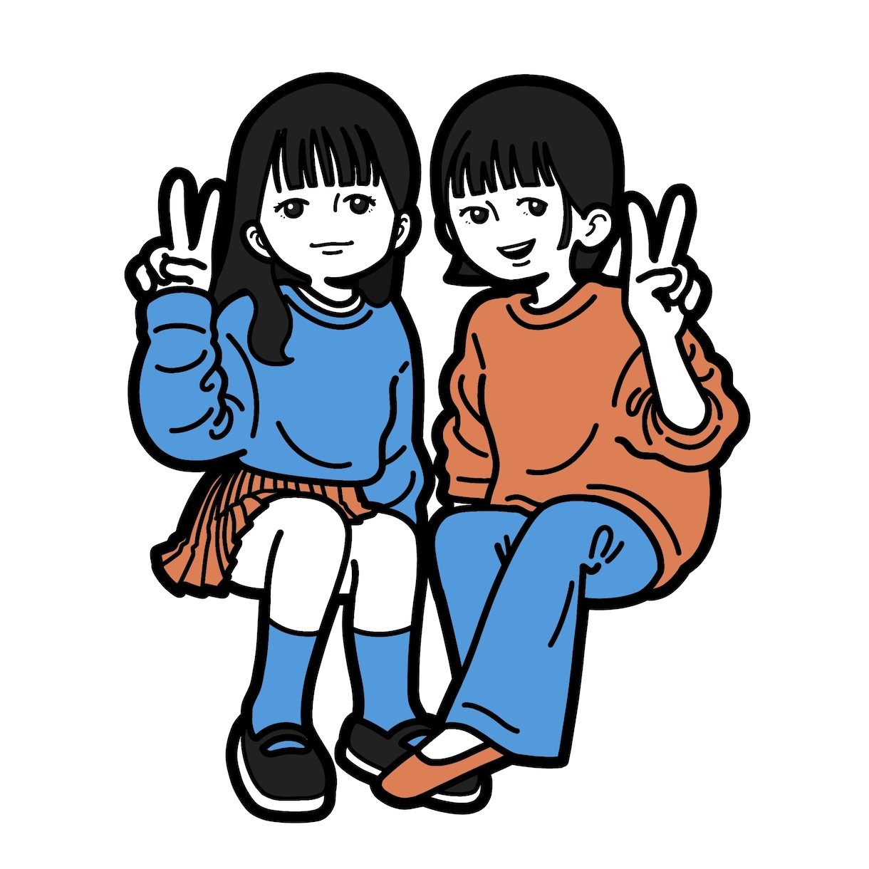 贈り物にいかがですか？ペア人物イラスト描きます 誕生日や記念日に特別な１枚を添えてみては？ イメージ10