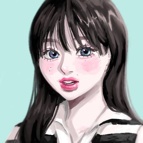 現役大学生！うるっと可愛い似顔絵描きます 写真を元に少し可愛く仕上げます！リアルさと2次元の間を！ イメージ3