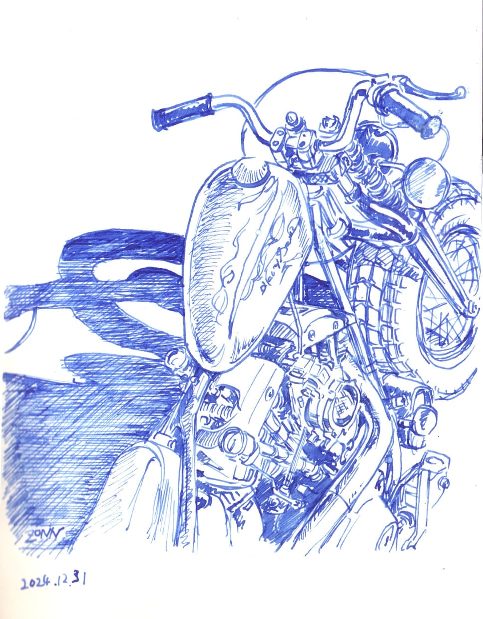 ペン画でのイラスト作成をいたします 車バイクや人物、ペットなどどんなものでもイラストにいたします イメージ1