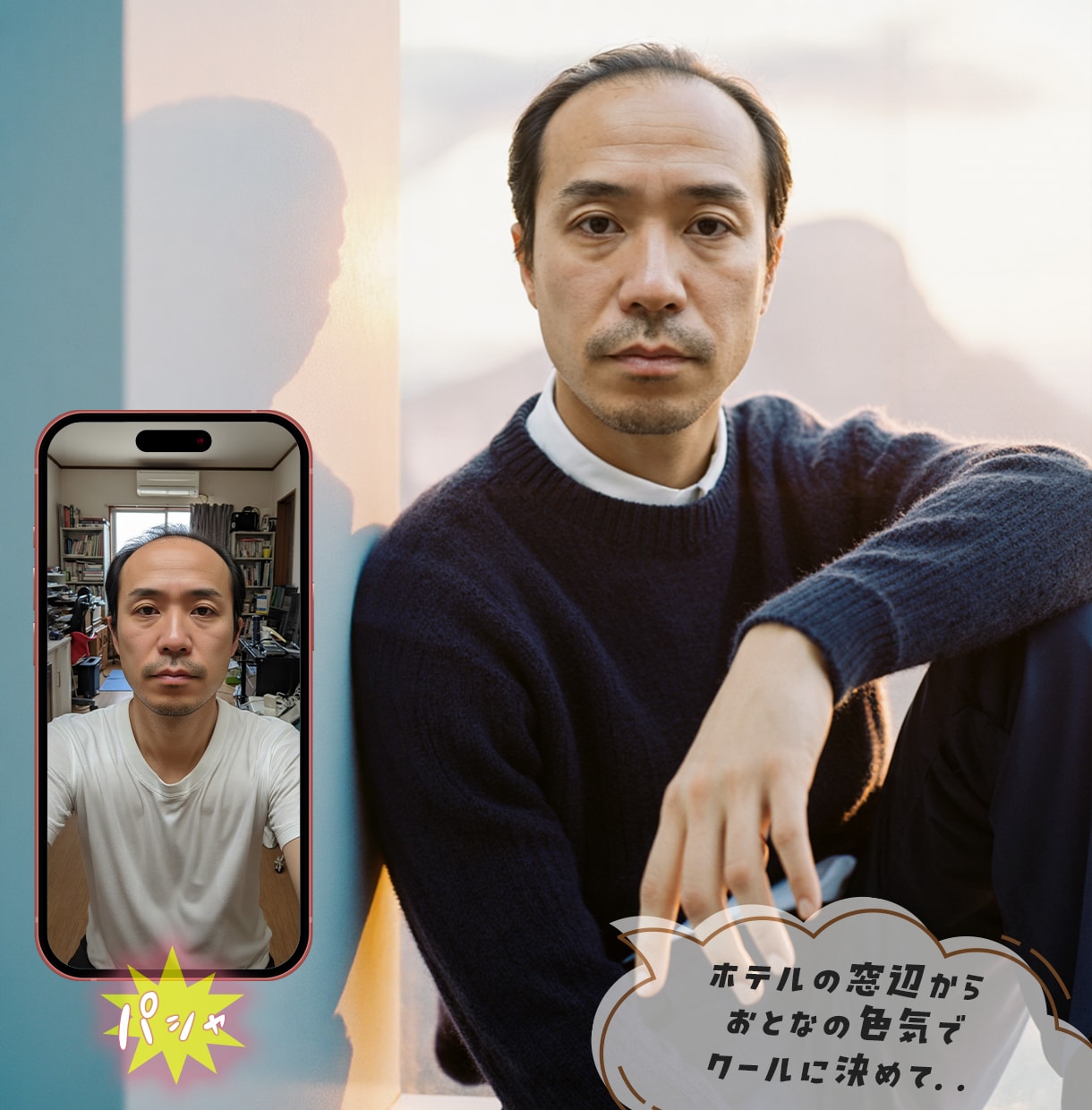 自撮り写真から“新しいあなた”を描きます お顔の一貫性をKEEPしたまま、プロが撮影したような作品に! イメージ9