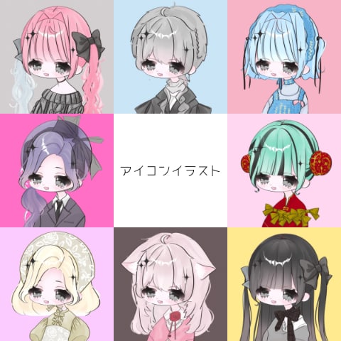 世界一かわいい♡SNSトプ画･アイコン描きます 地雷系量産型得意です！デフォルメイラストいかがですか♡ イメージ2