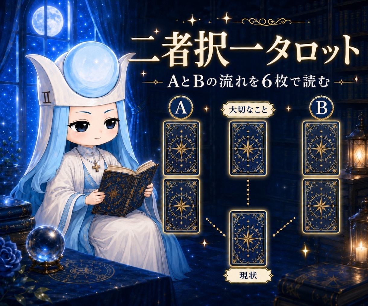 二者択一を6枚で読み解きますます AとBの流れを比べ心を整理します イメージ1