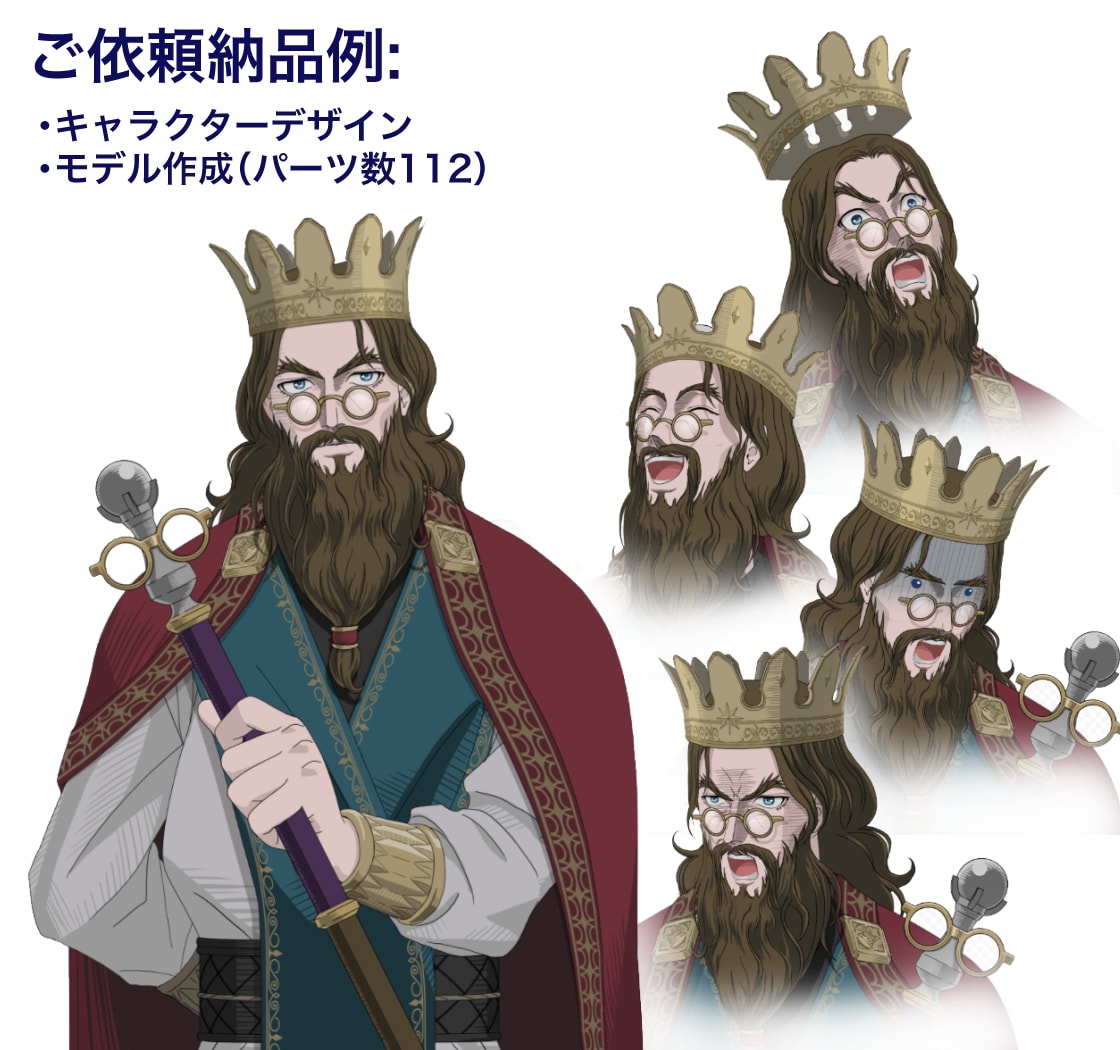 FaceRig Live2Dモデルを制作します 【使用できる作例サンプル有り】実際に品質をご確認ください イメージ3