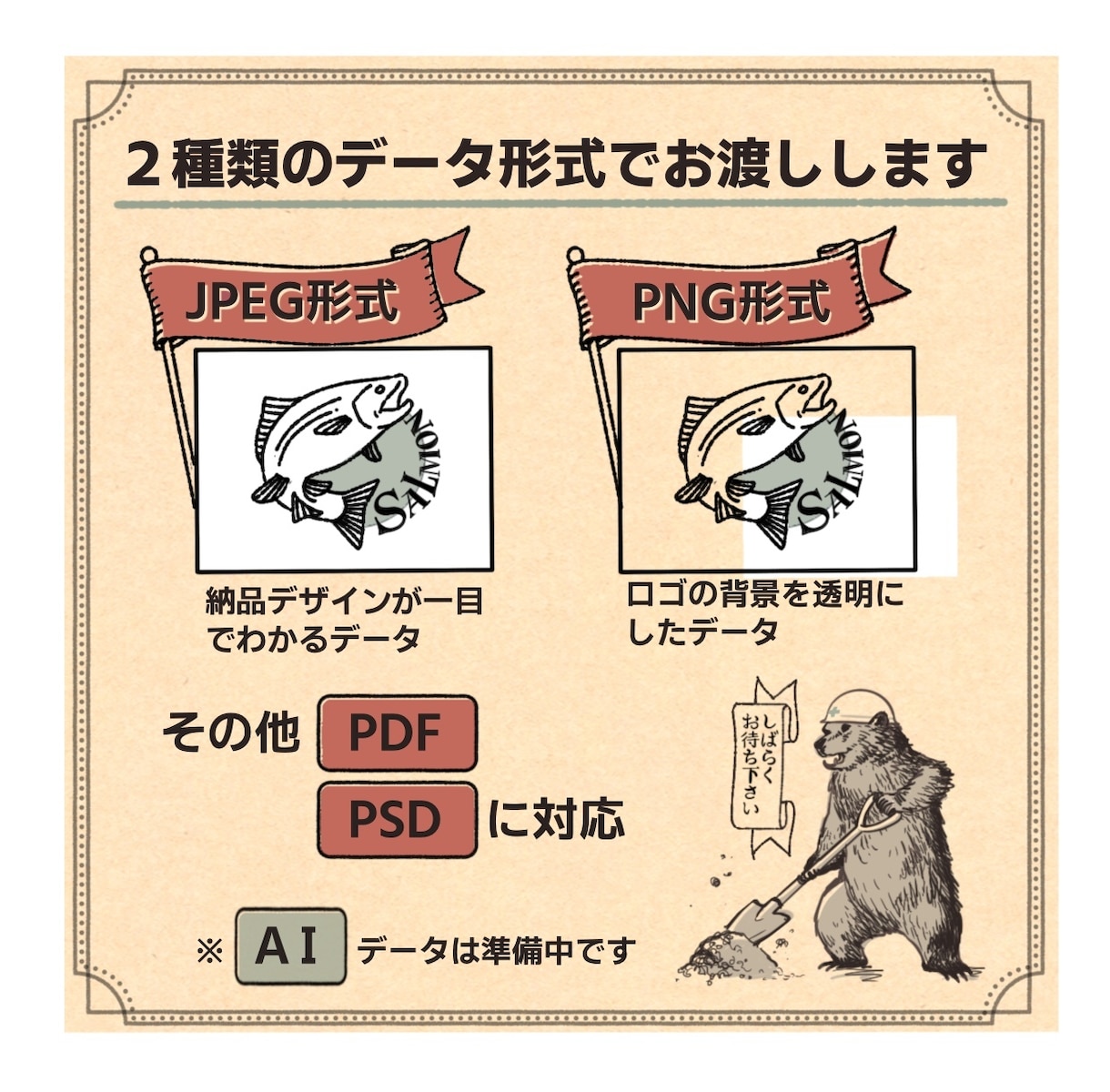 カリグラフィー&イラストでオリジナルロゴ作ります アンティーク風、ビンテージ風、レトロスタイルならおまかせ! イメージ5