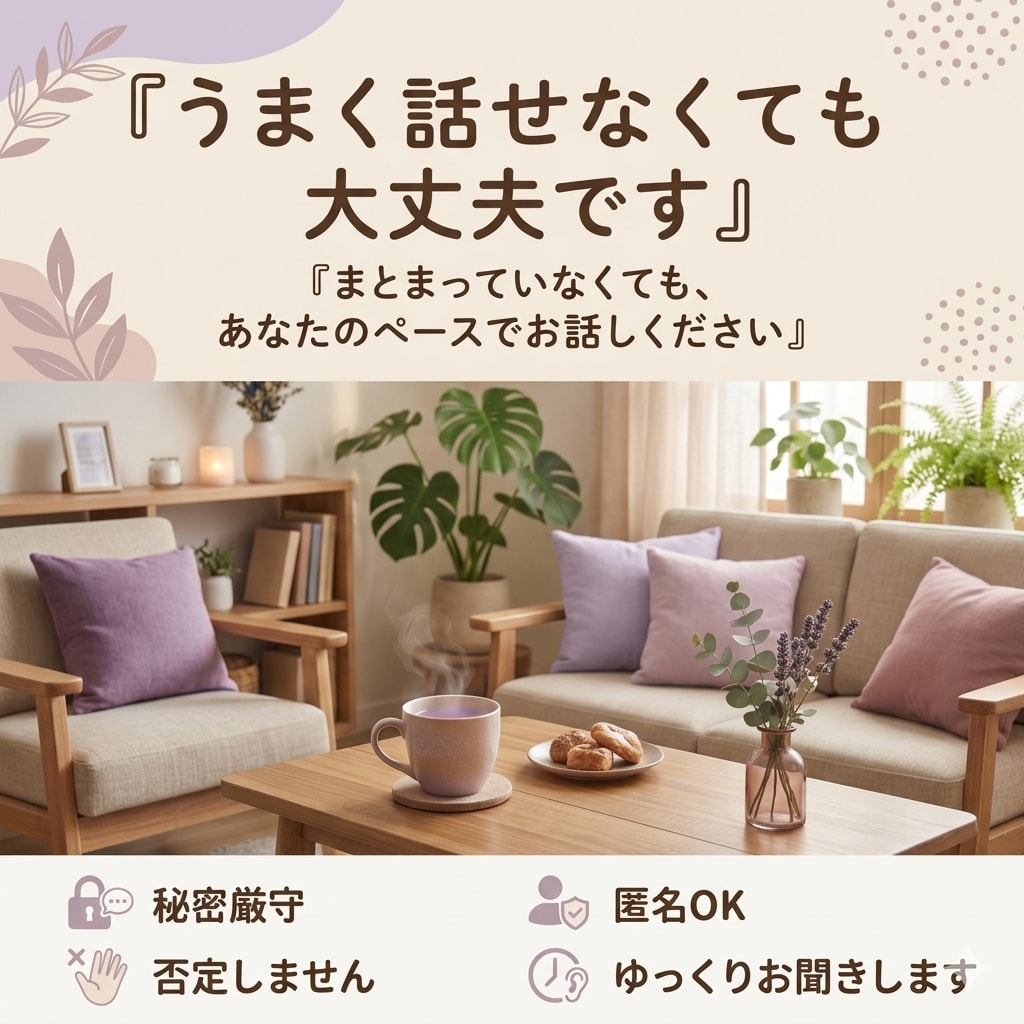 仕事や会社がつらい方のお話を否定せずお聞きします 辞めたいのに辞められない苦しさを一人で抱え込まないでください イメージ1