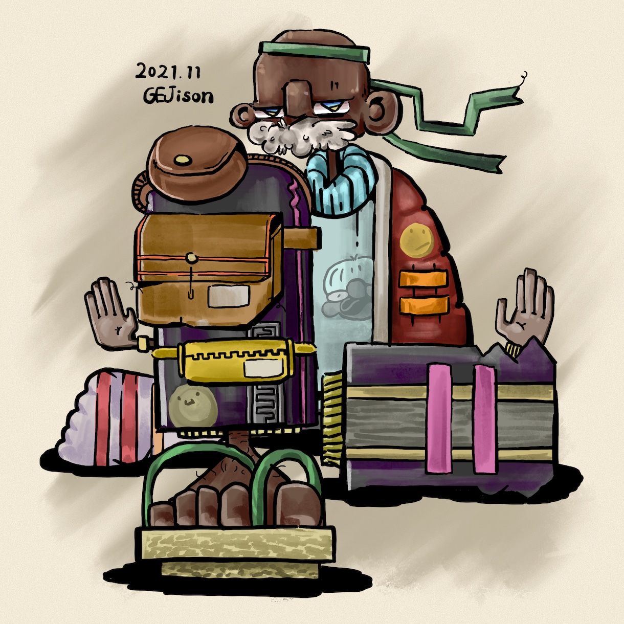 人物画を制作します 海外アーティストの線画を参考に個性的なイラストを制作します！ イメージ2