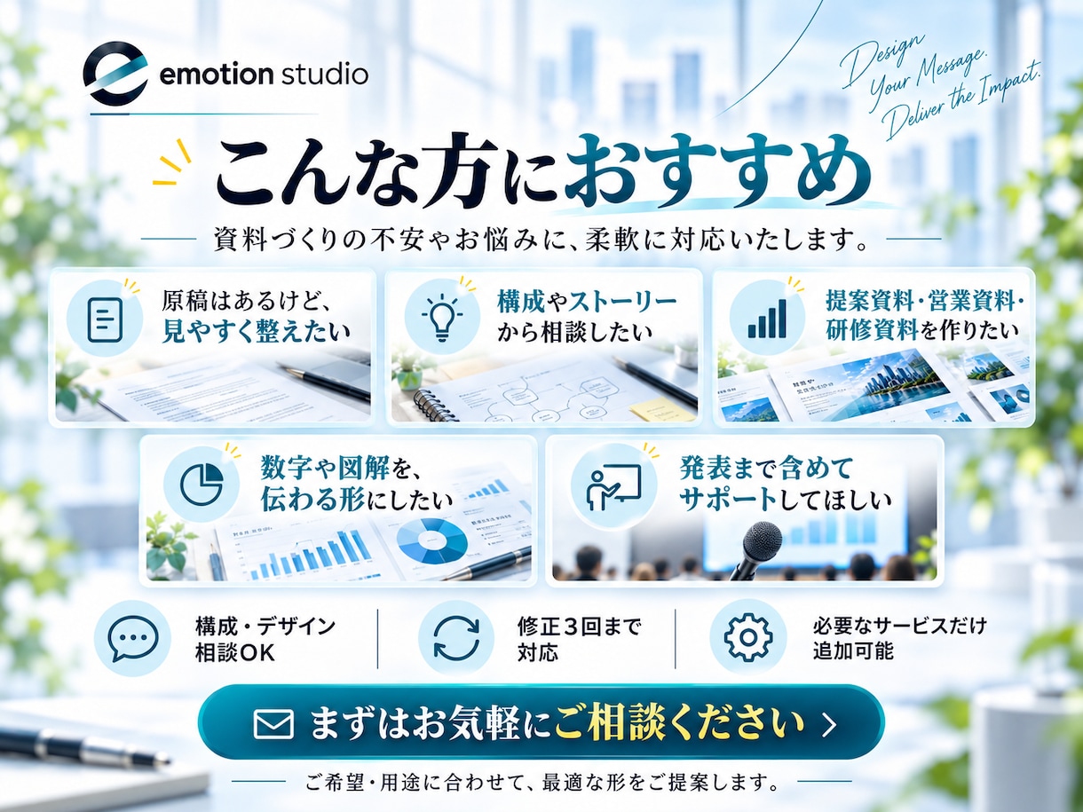 伝わる！パワーポイントをトータルサポートします 【オーダーメイド】原稿・構成・デザイン・音声実演まで！ イメージ10