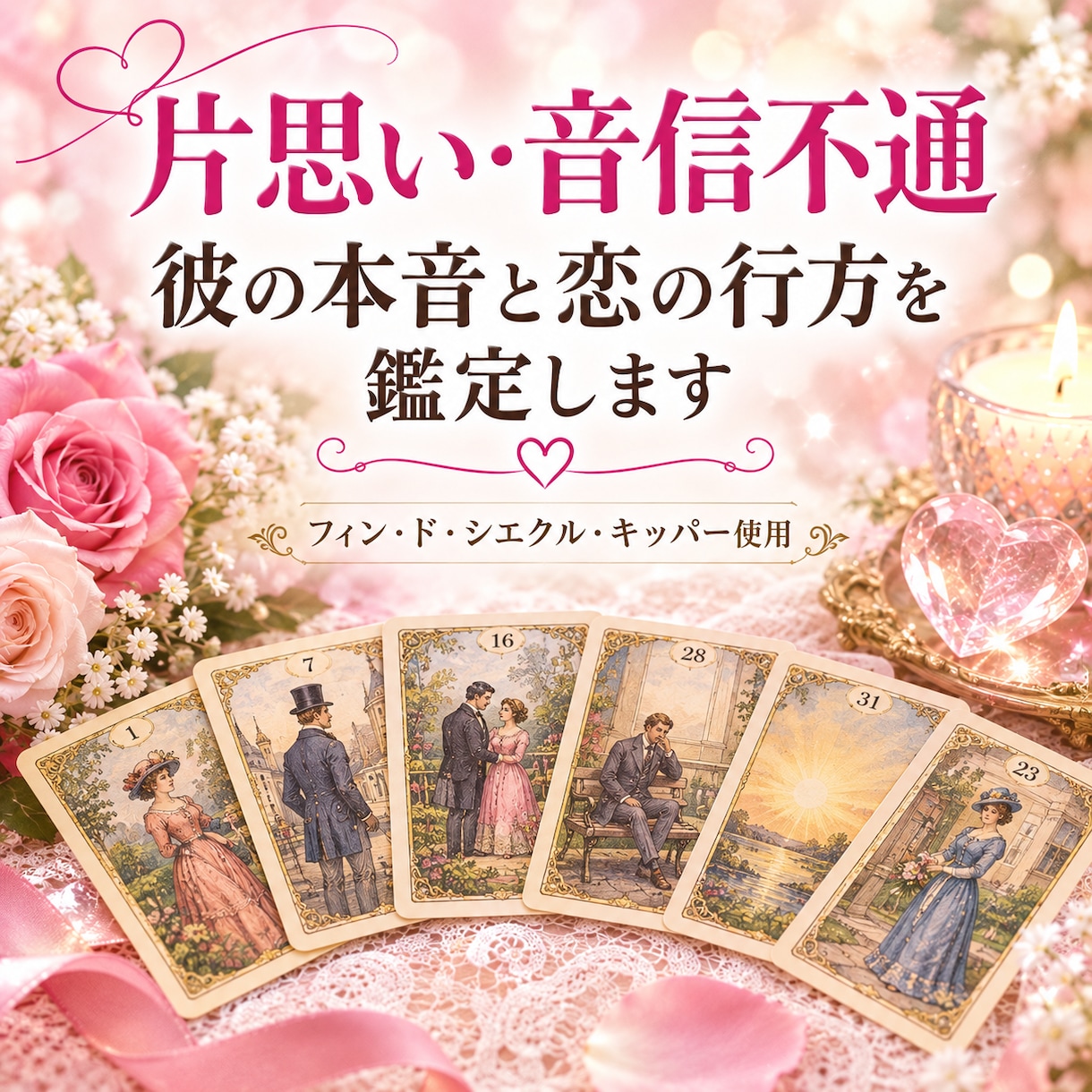 片思い・音信不通、彼の本音と恋の行方を鑑定します 既読スルー・音信不通の彼の本音とこれからの恋の流れを読みます イメージ1