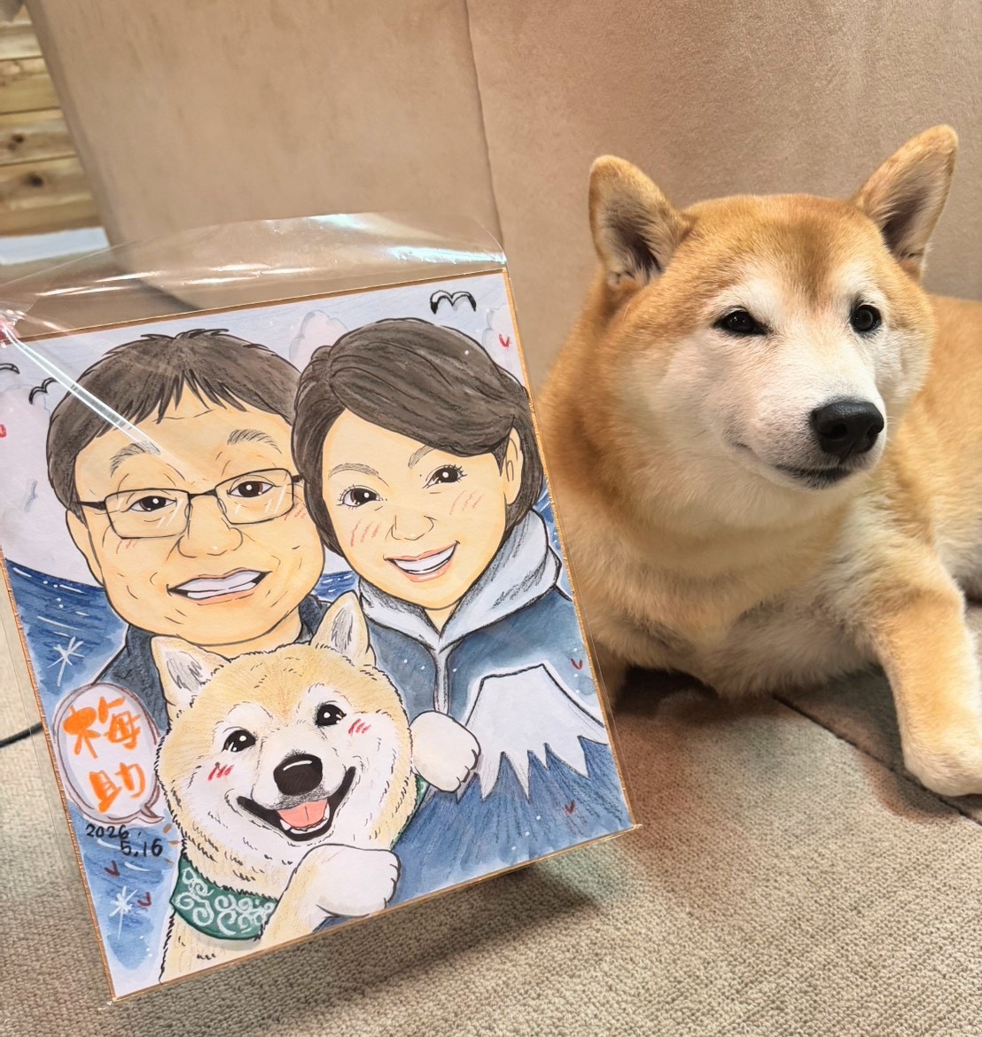 プロが制作☆可愛いペットの似顔絵をお描きします 世界で1枚の手描き似顔絵！自宅用、プレゼント用に！《送料込》 イメージ2