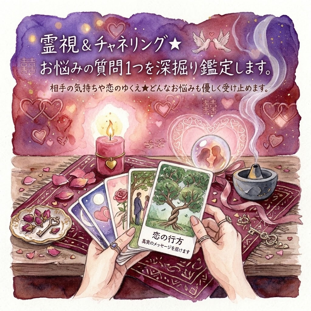 恋愛♡霊視×チャネリング×カードで占います 霊視×チャネリング×カードで本音を紐解く★丁寧に鑑定 イメージ1