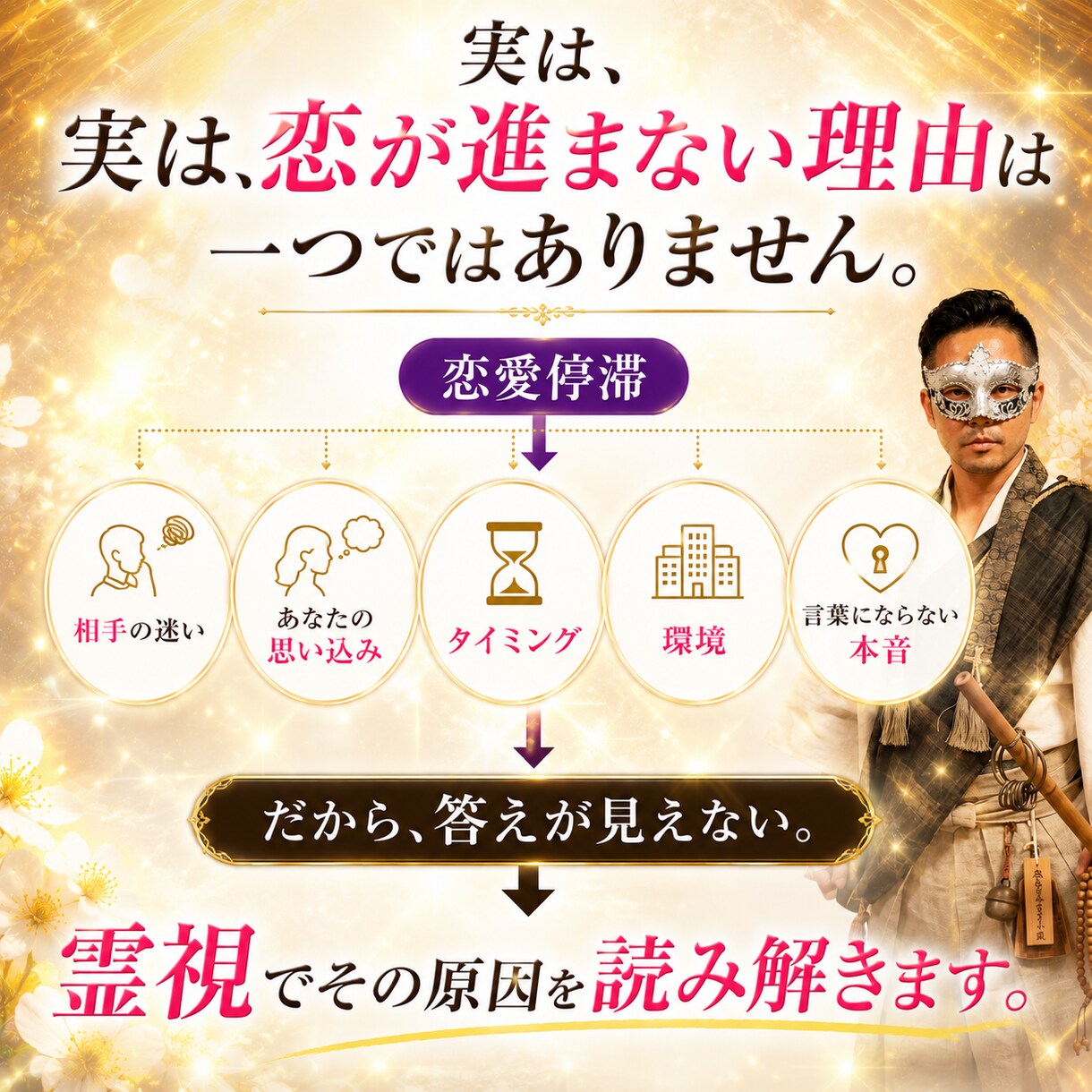 相手の気持ち・本音を霊視で未来を深く読み解きます 片思い・曖昧な関係・複雑恋愛｜あの人の本心と恋の行方を視る イメージ3